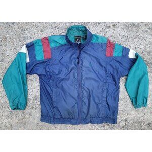 Vintage 90s USA Olympic Games JC Penney Color Block Windbreaker Jacket Large